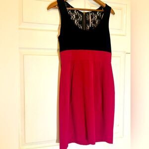Audrey 3+1 lace back dress, red & black, excellent condition, size large